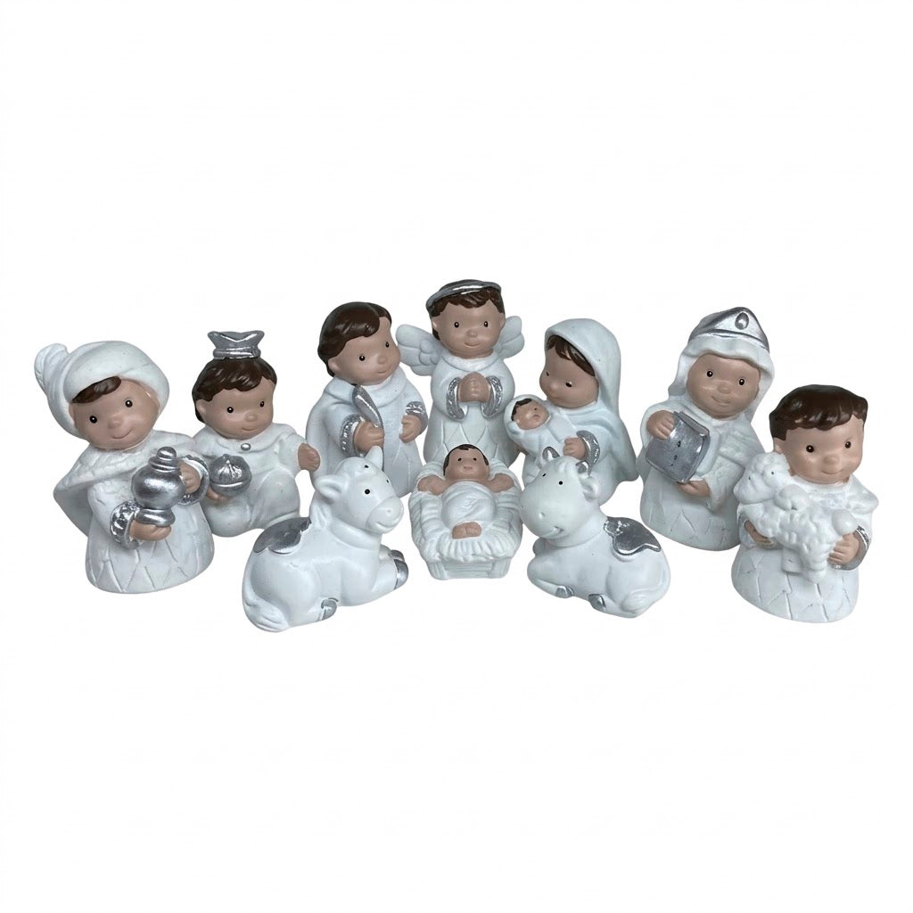 Nacimiento Pesebre Con 9 Piezas De 4 cm