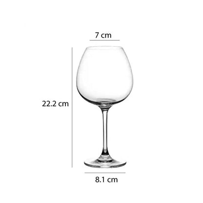 Copas de Vino Tinto Edelita - Chardonnay 660 ml Set x 6 Piezas