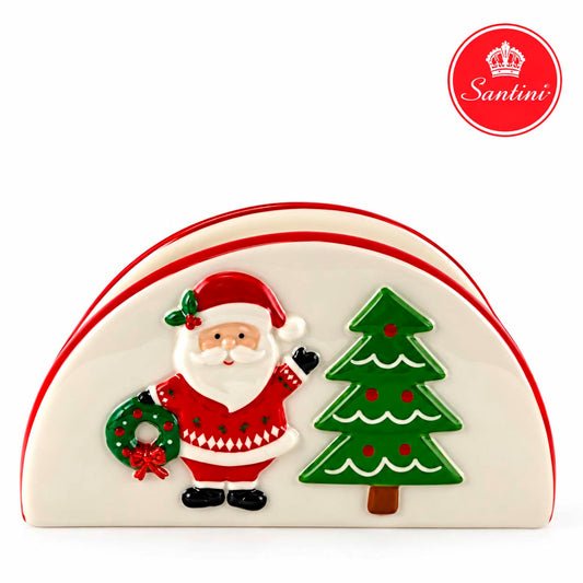 Servilletero Navideño En Marmolina