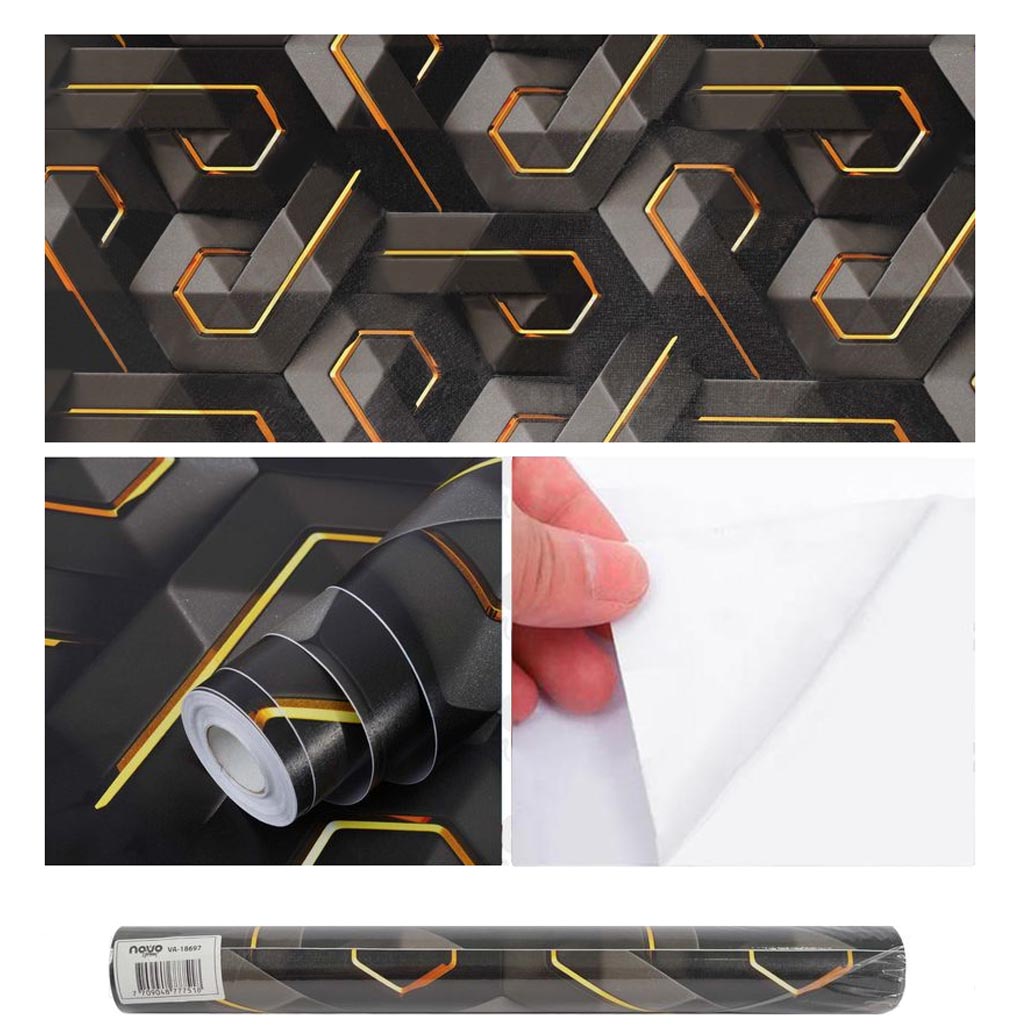 Papel Vinilo Adhesivo De 45 cm x 10 mts Efecto 3D