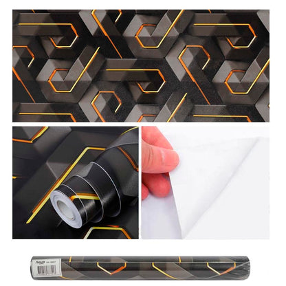 Papel Vinilo Adhesivo De 45 cm x 10 mts Efecto 3D