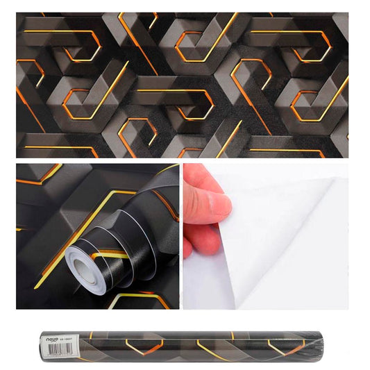 Papel Vinilo Adhesivo De 45 cm x 10 mts Efecto 3D