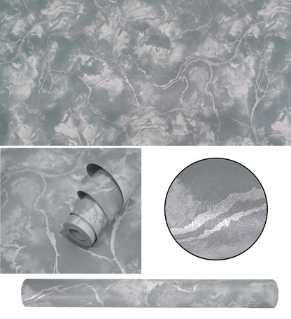 Papel Vinilo Adhesivo De 45 cm x 10 mts Gris