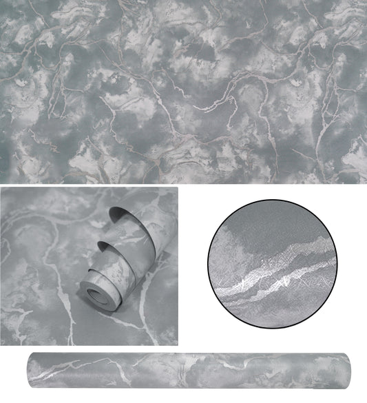 Papel Vinilo Adhesivo De 45 cm x 10 mts Gris