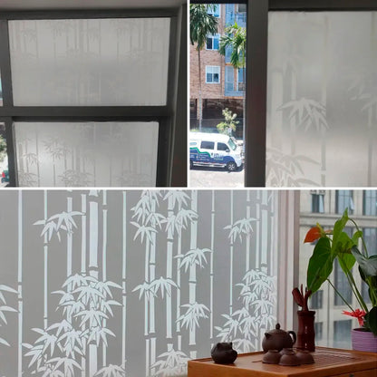 Papel Adhesivo Tipo Vitral Diseño Bambu De 2 mts x 90 mts