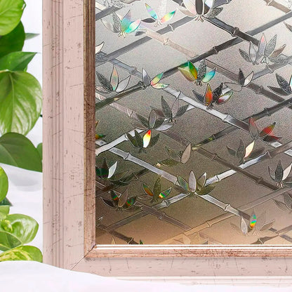 Papel Adhesivo Tipo Vitral Diseño Bambu De 2 mts x 90 mts