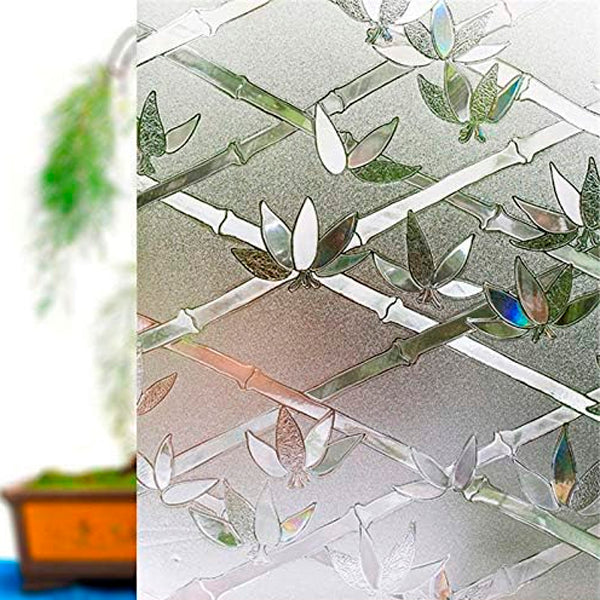 Papel Adhesivo Tipo Vitral Diseño Bambu De 2 mts x 90 mts