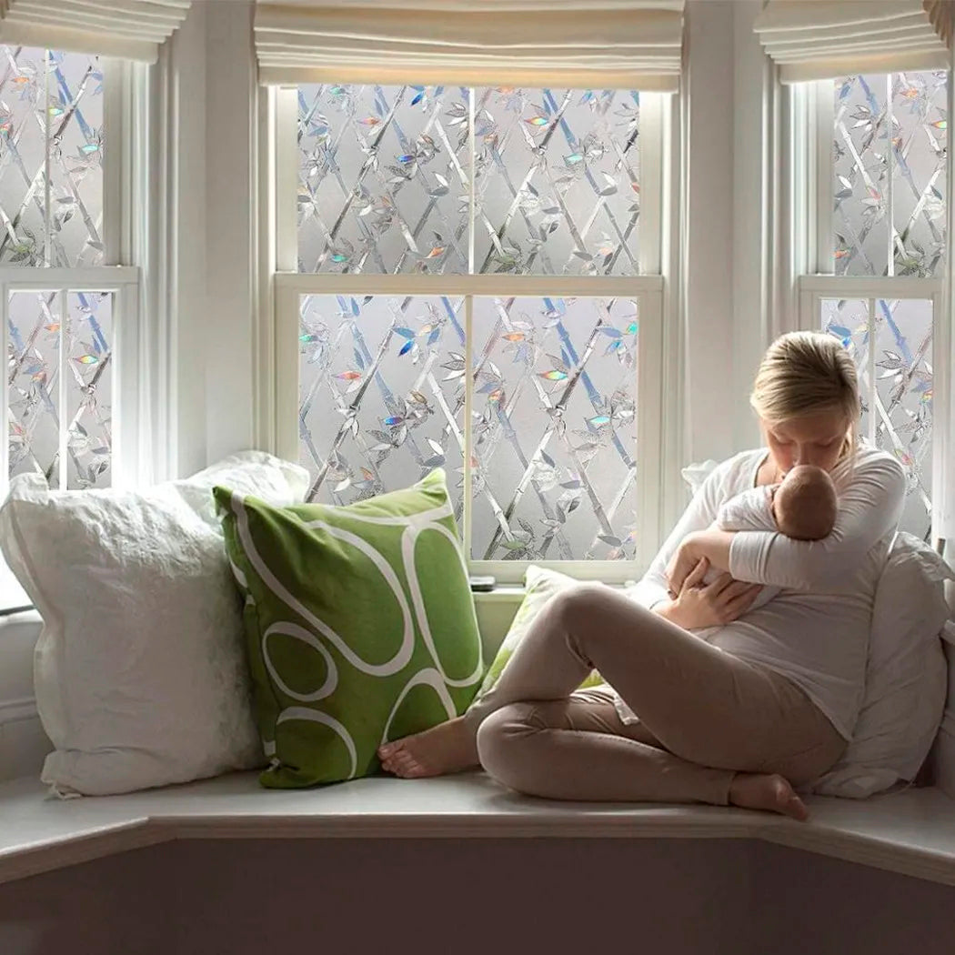 Papel Adhesivo Tipo Vitral Diseño Bambu De 2 mts x 90 mts