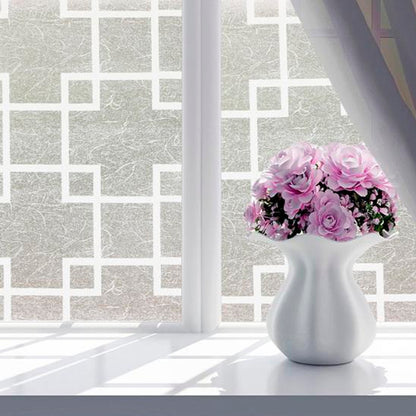 Papel Adhesivo Tipo Vitral Diseño Cuadros De 2 mts x 90 mts