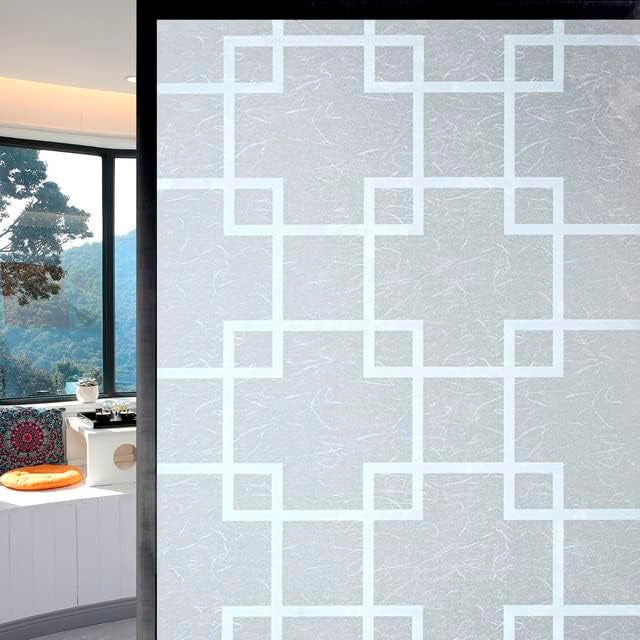 Papel Adhesivo Tipo Vitral Diseño Cuadros De 2 mts x 90 mts