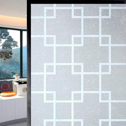 Papel Adhesivo Tipo Vitral Diseño Cuadros De 2 mts x 90 mts