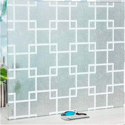 Papel Adhesivo Tipo Vitral Diseño Cuadros De 2 mts x 90 mts