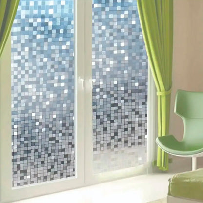 Papel Adhesivo Tipo Vitral Diseño Cuadros De 2 mts x 90 mts