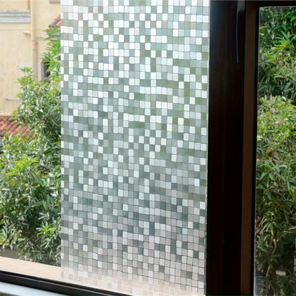 Papel Adhesivo Tipo Vitral Diseño Cuadros De 2 mts x 90 mts