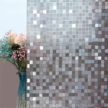 Papel Adhesivo Tipo Vitral Diseño Cuadros De 2 mts x 90 mts