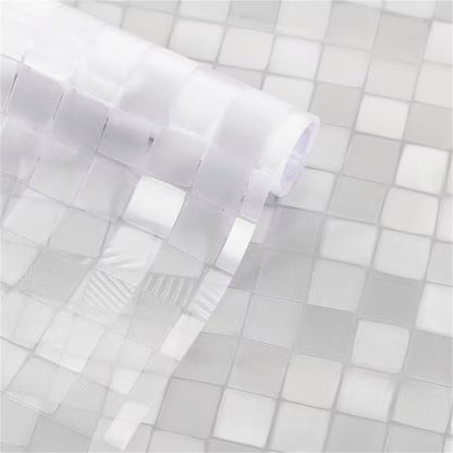 Papel Adhesivo Tipo Vitral Diseño Cuadros De 2 mts x 90 mts