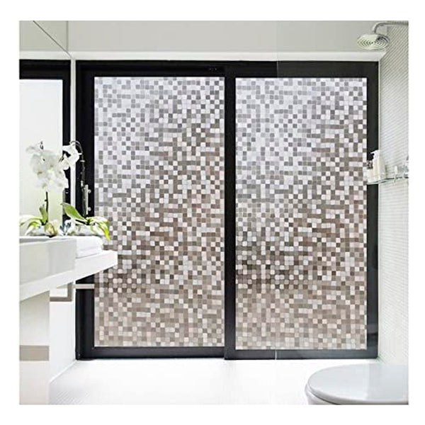 Papel Adhesivo Tipo Vitral Diseño Cuadros De 2 mts x 90 mts
