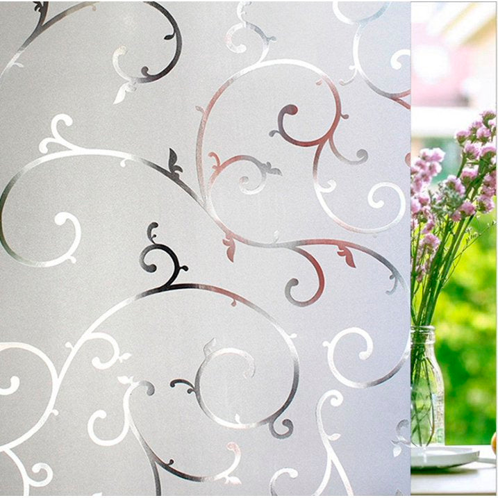 Papel Adhesivo Tipo Vitral Floral De 2 mts x 90 mts
