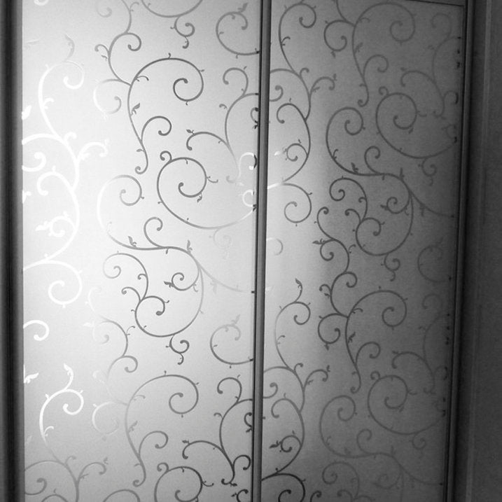 Papel Adhesivo Tipo Vitral Floral De 2 mts x 90 mts