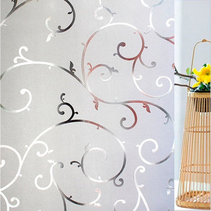 Papel Adhesivo Tipo Vitral Floral De 2 mts x 90 mts