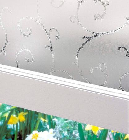 Papel Adhesivo Tipo Vitral Floral De 2 mts x 90 mts