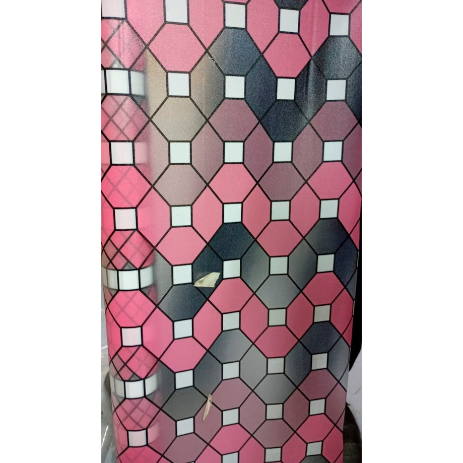 Papel Adhesivo Tipo Vitral Geometrico De 2 mts x 90 mts