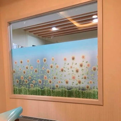 Papel Adhesivo Tipo Vitral Girasoles De 2 mts x 90 mts