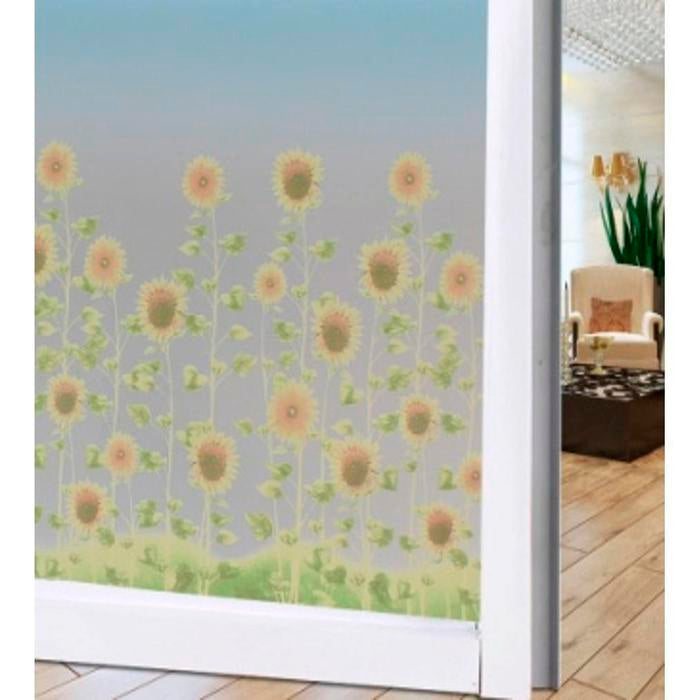 Papel Adhesivo Tipo Vitral Girasoles De 2 mts x 90 mts