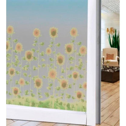 Papel Adhesivo Tipo Vitral Girasoles De 2 mts x 90 mts