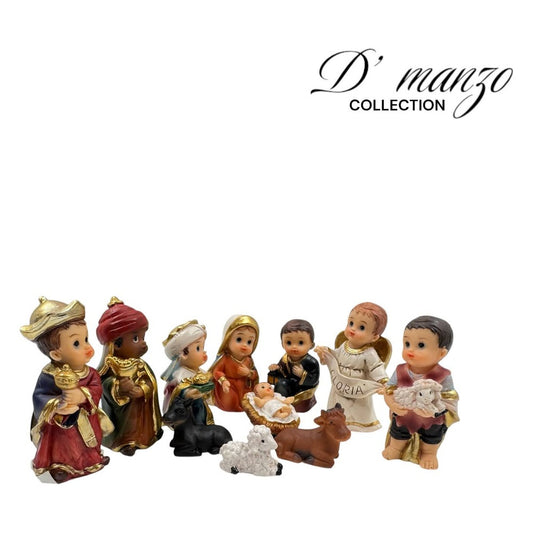 Pesebre Infantil Con 11 piezas De 8 Cm