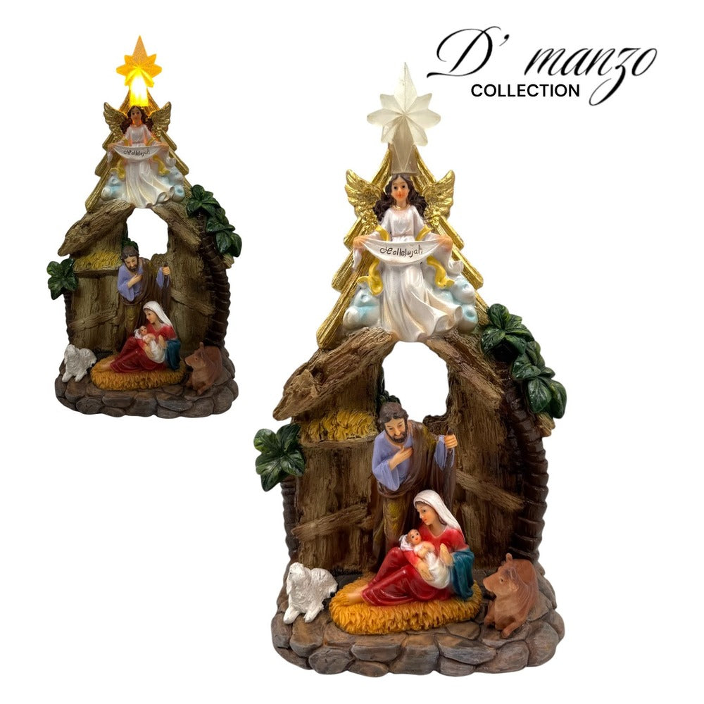 Nacimiento Pesebre Con Luz De 31 Cm