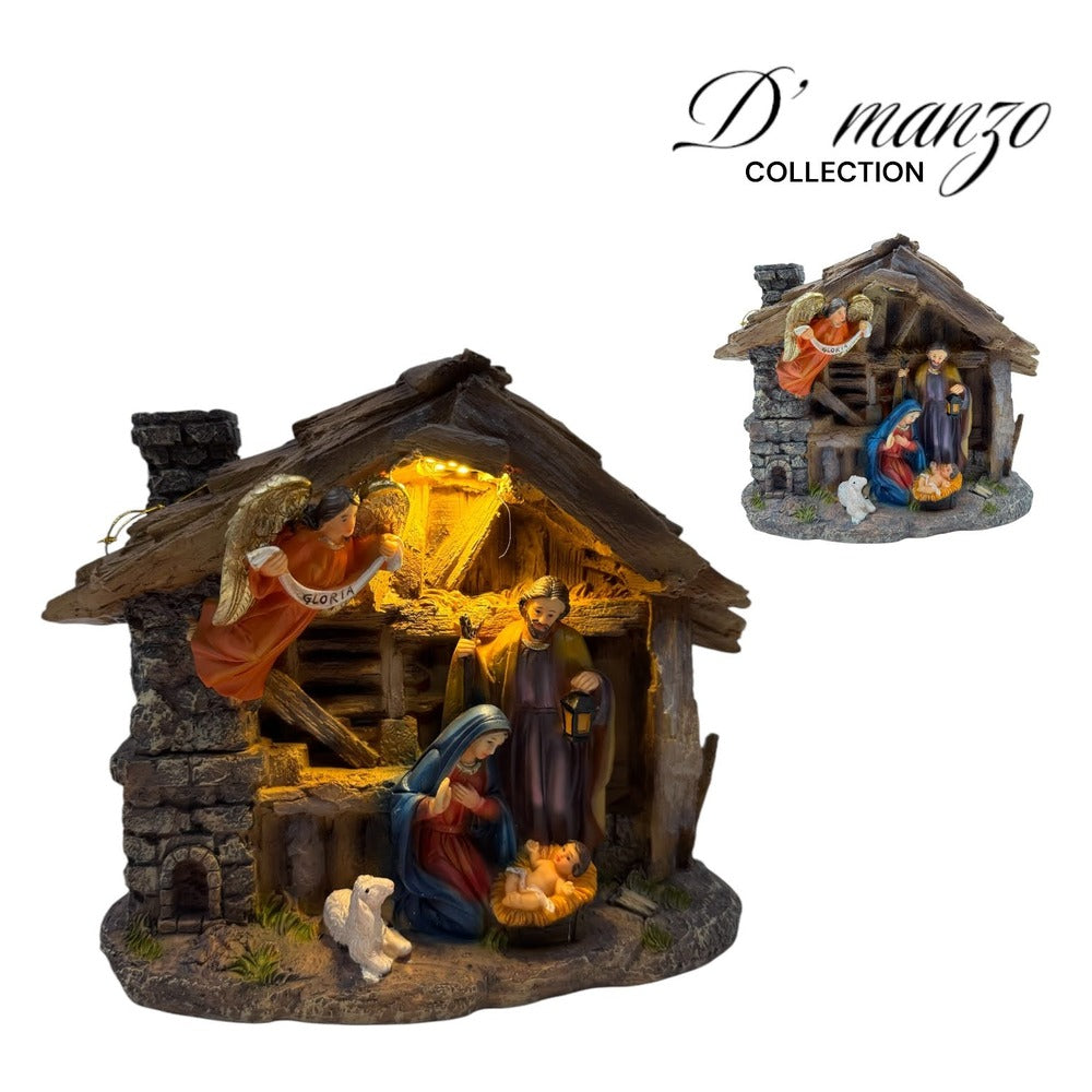 Nacimiento Pesebre Con Luz De 21 Cm