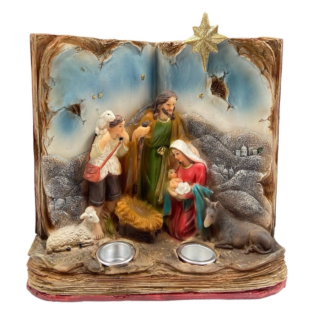 Nacimiento Pesebre Candelabro De 19x20 cm