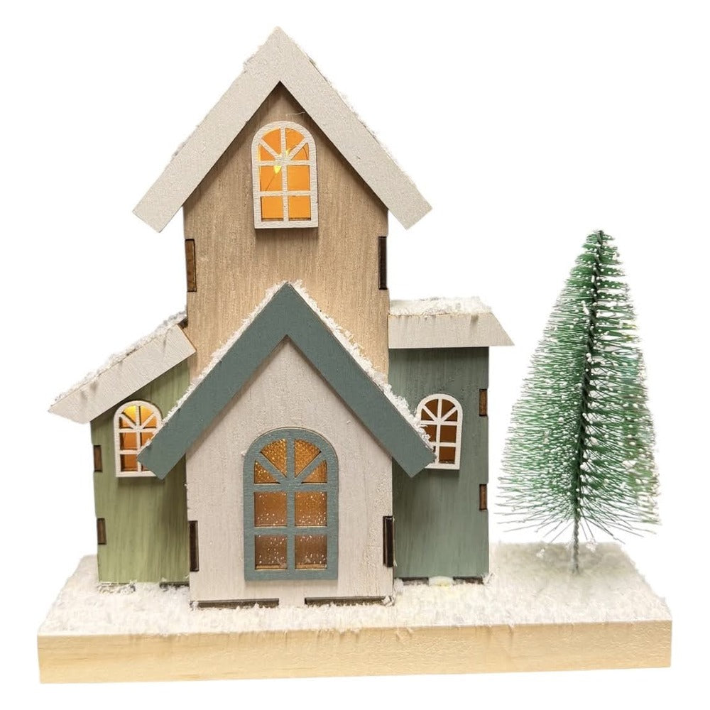 Fachada Casa con Luz De 18x5.5 cm