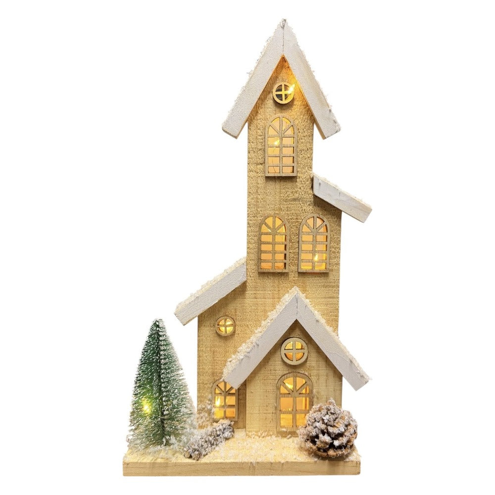 Fachada Navideña Casa con Luz De 16 Cm