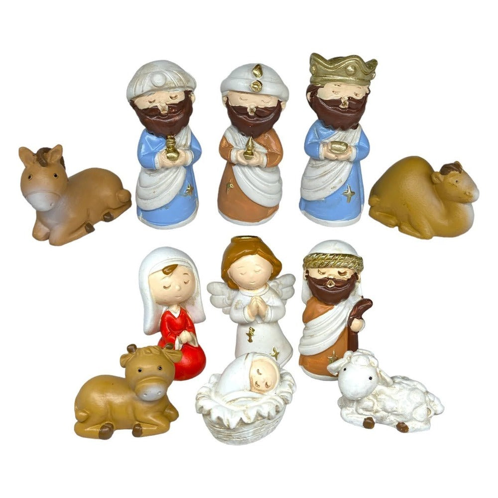 Pesebre Navideño Con 11 Piezas De 6 cm