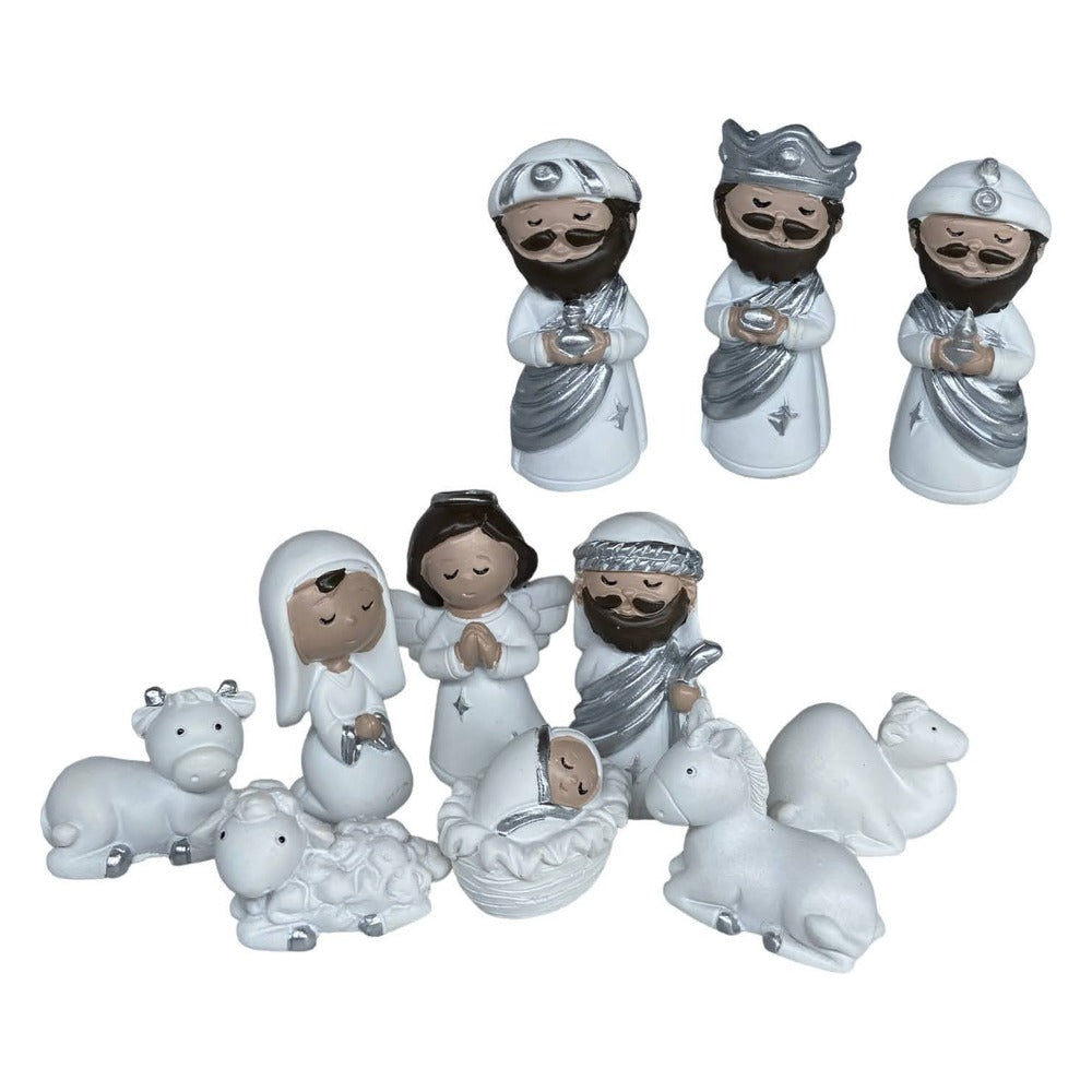 Pesebre Navideño De 6 Cm Con 11 Piezas