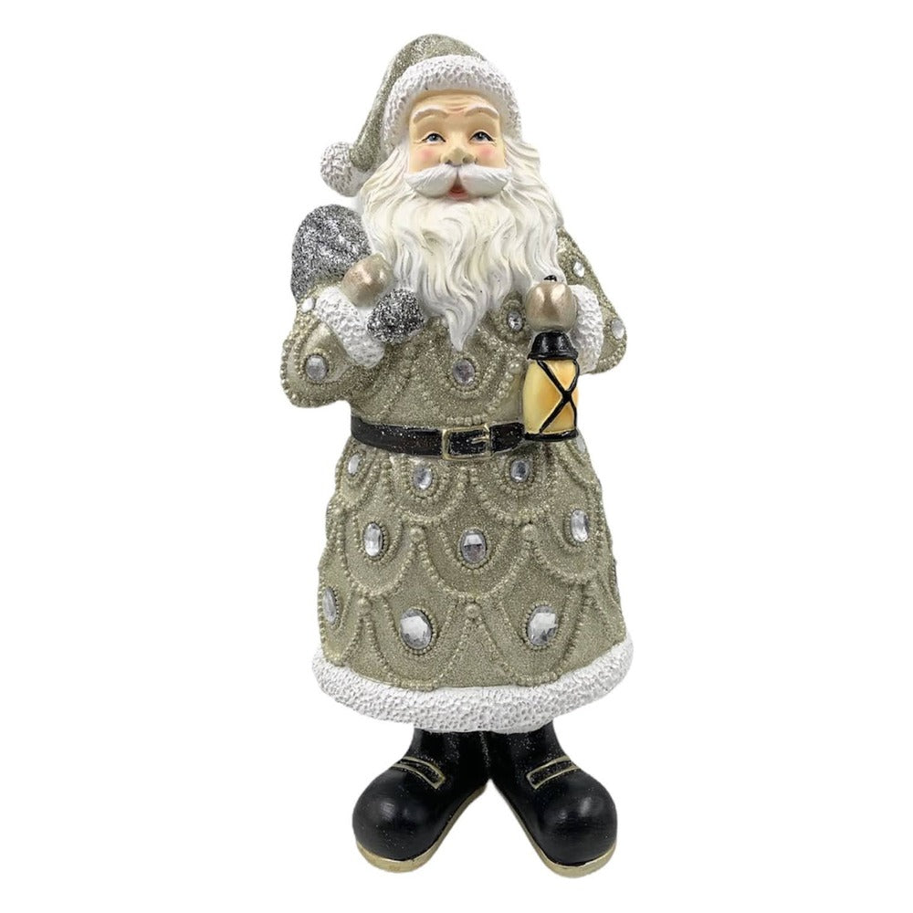 Muñeco De Santa De 37 cm Plateado